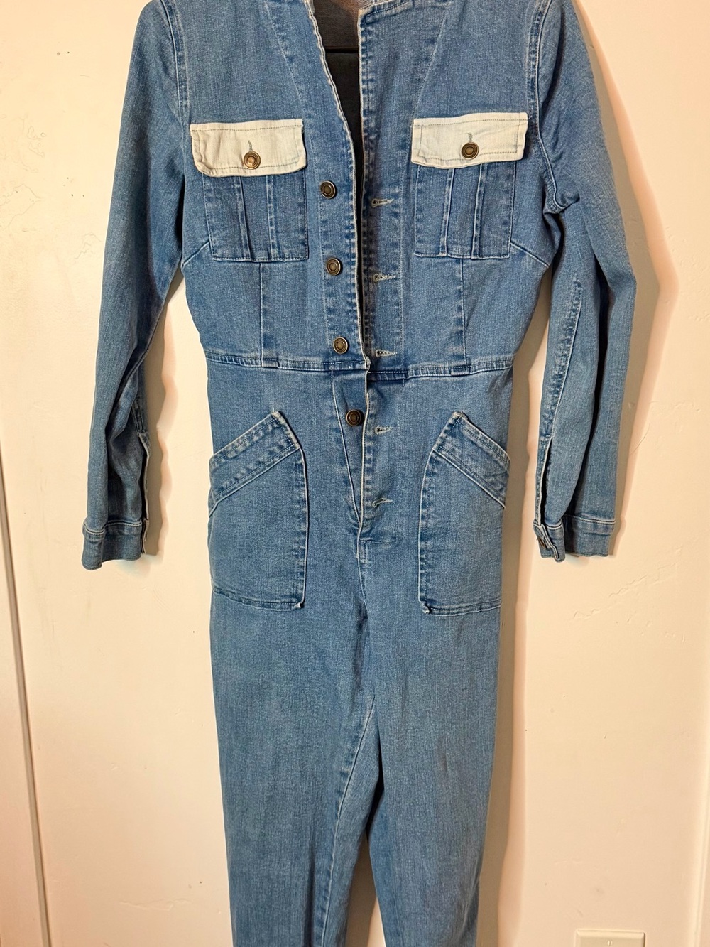 Light Blue Denim Women’s Jean Overalls Jumpsuit